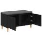 Preview: Flurbank mit Kissen mit Speicher Schwarze Eiche 80 x 38 x 46 cm