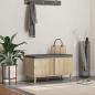 Preview: ARDEBO.de - Flurbank mit Kissen mit Speicher Sonoma-Eiche 80 x 38 x 46 cm