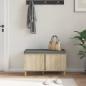 Preview: Flurbank mit Kissen mit Speicher Sonoma-Eiche 80 x 38 x 46 cm