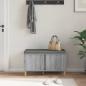 Preview: Flurbank mit Kissen mit Speicher Graues Sonoma 80 x 38 x 46 cm