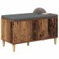 Preview: Flurbank mit Kissen mit Speicher Altholz 80 x 38 x 46 cm