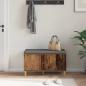 Preview: Flurbank mit Kissen mit Speicher Altholz 80 x 38 x 46 cm