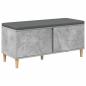 Preview: Flurbank mit Kissen mit Speicher Betongrau 100 x 38 x 46 cm