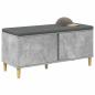 Preview: Flurbank mit Kissen mit Speicher Betongrau 100 x 38 x 46 cm