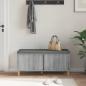 Preview: Flurbank mit Kissen mit Speicher Graues Sonoma 100 x 38 x 46 cm