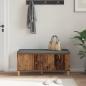 Preview: Flurbank mit Kissen mit Speicher Altholz 100 x 38 x 46 cm