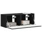 Preview: TV-Wandschrank 2 stk. Schwarz Holzwerkstoff