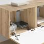 Preview: TV-Wandschrank 2 stk. Kunsthandwerk Eiche Holzwerkstoff