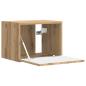Preview: TV-Wandschrank 2 stk. Kunsthandwerk Eiche Holzwerkstoff