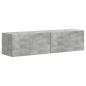 Preview: TV-Wandschrank 2 stk. Betongrau Holzwerkstoff