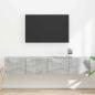 Preview: ARDEBO.de - TV-Wandschrank 2 stk. Betongrau Holzwerkstoff