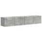 Preview: TV-Wandschrank 2 stk. Betongrau Holzwerkstoff