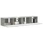 Preview: TV-Wandschrank 2 stk. Betongrau Holzwerkstoff