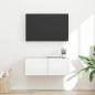 Preview: ARDEBO.de - TV-Wandschrank 78,5 x 30 x 29,5 cm Glänzend Weiß Holzwerkstoff