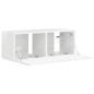 Preview: TV-Wandschrank 78,5 x 30 x 29,5 cm Glänzend Weiß Holzwerkstoff