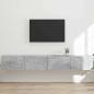 Preview: ARDEBO.de - TV-Wandschrank 2 stk. Betongrau Holzwerkstoff