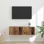 Preview: ARDEBO.de - TV-Wandschrank 98 x 31 x 29,5 cm Altholz Holzwerkstoff