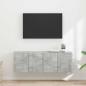 Preview: ARDEBO.de - TV-Wandschrank 2 stk. Betongrau Holzwerkstoff