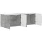 Preview: TV-Wandschrank 2 stk. Betongrau Holzwerkstoff