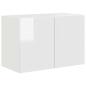 Preview: TV-Wandschrank 59,5 x 31 x 40 cm Hochglanz Weiß Holzwerkstoff