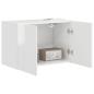 Preview: TV-Wandschrank 59,5 x 31 x 40 cm Hochglanz Weiß Holzwerkstoff