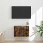 Preview: ARDEBO.de - TV-Wandschrank 59,5 x 31 x 40 cm Räuchereiche Holzwerkstoff