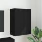 Preview: ARDEBO.de - TV-Wandschrank 59,5 x 31 x 80 cm Schwarz Holzwerkstoff