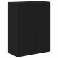 Preview: TV-Wandschrank 59,5 x 31 x 80 cm Schwarz Holzwerkstoff
