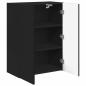 Preview: TV-Wandschrank 59,5 x 31 x 80 cm Schwarz Holzwerkstoff