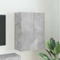 Preview: ARDEBO.de - TV-Wandschrank 59,5 x 31 x 80 cm Betongrau Holzwerkstoff