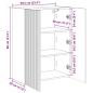 Preview: TV-Wandschrank 59,5 x 31 x 80 cm Graues Sonoma Holzwerkstoff