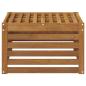Preview: Outdoor-Fußhocker Massivholz Akazie Natur 59 x 59 x 37 cm