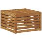 Preview: Outdoor-Fußhocker Massivholz Akazie Natur 59 x 59 x 37 cm