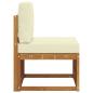 Preview: Outdoor Mittelsofa Massivholz Akazie Natur