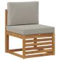 Preview: Outdoor Mittelsofa Massivholz Akazie Natur