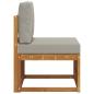 Preview: Outdoor Mittelsofa Massivholz Akazie Natur