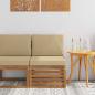 Preview: ARDEBO.de - Outdoor Mittelsofa Massivholz Akazie Natur