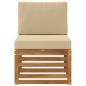 Preview: Outdoor Mittelsofa Massivholz Akazie Natur
