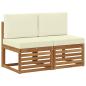 Preview: 2 Stück Outdoor Mittelsofa Massivholz Akazie Natur