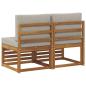Preview: 2 Stück Outdoor Mittelsofa Massivholz Akazie Natur