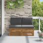 Preview: ARDEBO.de - 2 Stück Outdoor Mittelsofa Massivholz Akazie Natur