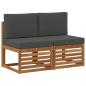Preview: 2 Stück Outdoor Mittelsofa Massivholz Akazie Natur