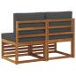 Preview: 2 Stück Outdoor Mittelsofa Massivholz Akazie Natur