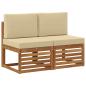 Preview: 2 Stück Outdoor Mittelsofa Massivholz Akazie Natur