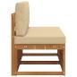 Preview: 2 Stück Outdoor Mittelsofa Massivholz Akazie Natur