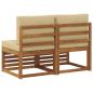 Preview: 2 Stück Outdoor Mittelsofa Massivholz Akazie Natur