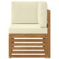 Preview: Outdoor Ecksofa Massivholz Akazie Natur