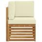 Preview: Outdoor Ecksofa Massivholz Akazie Natur