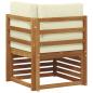 Preview: Outdoor Ecksofa Massivholz Akazie Natur