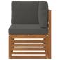 Preview: Outdoor Ecksofa Massivholz Akazie Natur